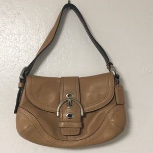 Coach pebble soho tan beige #F12300